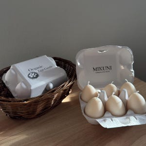 Egg Candle |  Easter Egg Candle | half dozen egg candles | 6ct Carton Candle | Easter Decor | Soy Candle | Home Decor