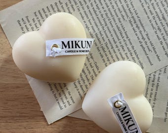 Heart Shaped Soy Candle: Unscented Home Decor, Valentine Gift