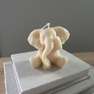 Niedliche Elefant Kerze | Kinderzimmer Dekor | Tier Kerze | Soja Kerze | Wohndekor
