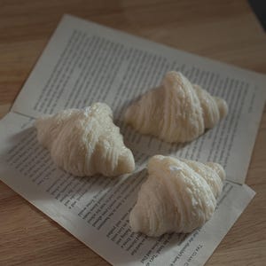 Croissant Candle: Organic Soy Wax, Handmade Home Decor