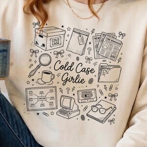 Cold Case Girlie PNG Sublimation, True Crime Coquette Bow Doodle Clipart, Cold Case File Shirt Tumbler Mug Tote Sticker, True Crime Mom Gift