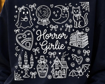 Horror Girlie PNG Sublimation Design, Spooky Season, Ouija Board, Witchy Mama, Shirt Tumbler Coffee Mug Gift