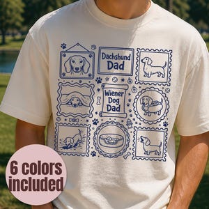 Dad Dad Shirt PNG Bundle, Dackel Geschenk zum Vatertag, ästhetisches Haustier Liebhaber Geschenk SVG (digitaler Download)