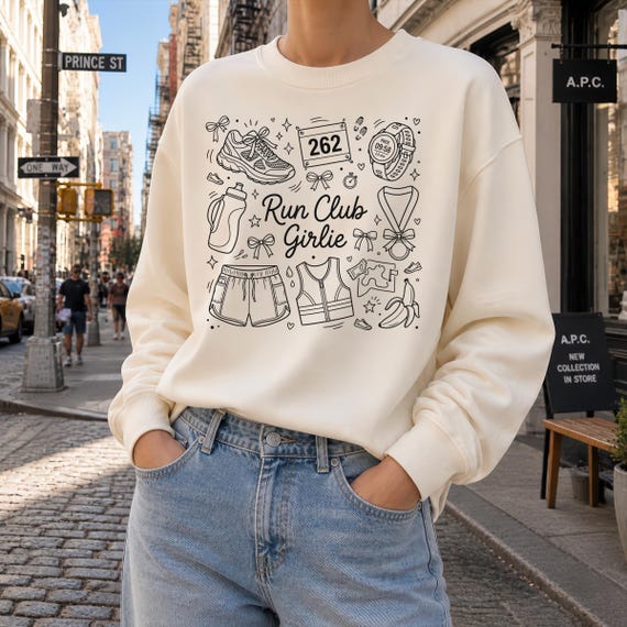 Run Club PNG for Sublimation, Marathon Runner Tumbler Design, Running Girlie Shirt Clipart, 5K Tote Sticker, Race Day Bottle
