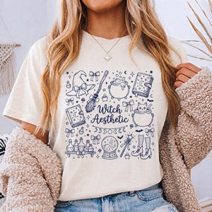 Witch Aesthetic PNG Sublimation, Coquette Bow Doodle Clipart, Witchy Mom Shirt Tumbler Mug Tote Sticker, Spellbook Cauldron Halloween Gift image 5