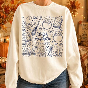 Witch Aesthetic PNG Sublimation, Coquette Bow Doodle Clipart, Witchy Mom Shirt Tumbler Mug Tote Sticker, Spellbook Cauldron Halloween Gift image 9