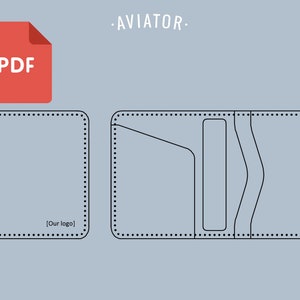 Cartera de tarjeta plegable PDF 2 - Plantilla - Cartera simple - Cartera de tarjeta PDF - Cartera plegable - Cartera vertical - Patrón 69