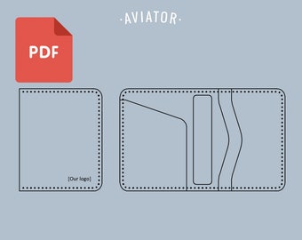 PDF Bifold Card Wallet 2 - Template - Simple Wallet - Card wallet PDF - Bi-fold Wallet - Vertical Wallet - Pattern 69