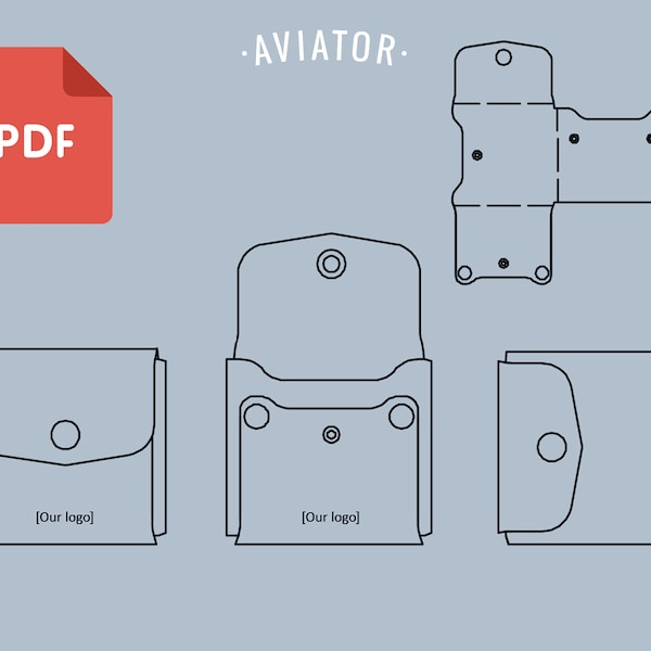 PDF Origami Wallet - Modèle - Portefeuille simple - Porte-cartes PDF - Modèle 21