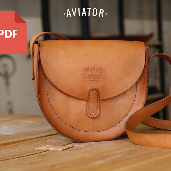 PDF Casual Round Bag - Template - Сrossbody - Waist Bag - Fanny Pack - Hip Bag - Pattern 28