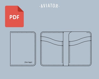 PDF Bifold Card Wallet 6 - Sjabloon - Eenvoudige portemonnee - Kaartportemonnee PDF - Bifold Wallet - Verticale portemonnee - Patroon 67