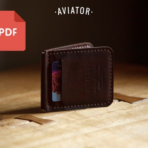 PDF Monedero Clip Para Billetes Con Monedas 3 - Plantilla - Monedero Simple - Monedero para tarjetas PDF - Monedero Bi-fold - Patrón 97