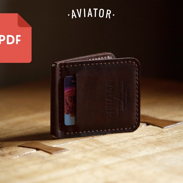 PDF Money Clip Wallet With Coins 3 - Template - Simple Wallet - Card wallet PDF - Bi-fold Wallet - Pattern 97