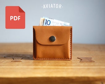 PDF Mini Billetera Con Monedas - Plantilla - Billetera Simple - Billetera Tarjetas PDF - Patrón 56