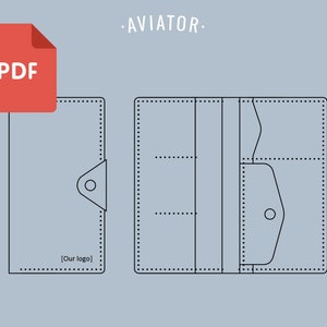 PDF Cartera Empresarial 6 - Plantilla - Cartera Clutch de Piel - Cartera Larga - Patrón 46