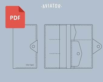 PDF Business Wallet 6 - Template - Leather Clutch Wallet - Long Wallet - Pattern 46
