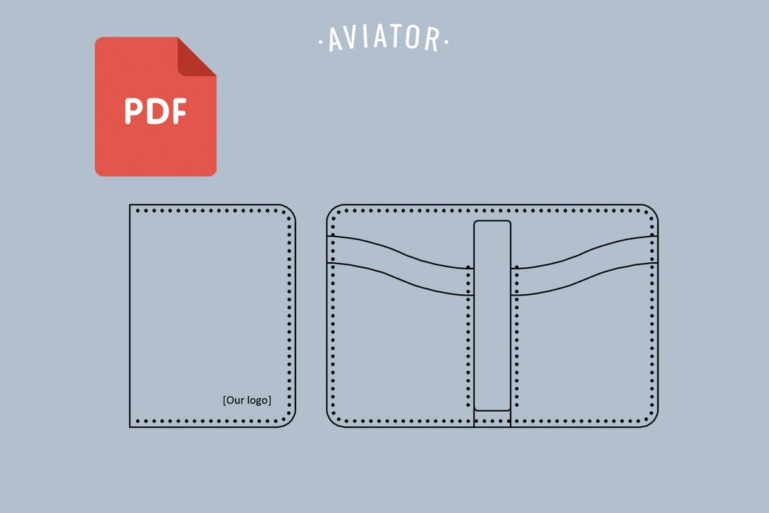 PDF Bifold Card Wallet 5 Template Simple Wallet Card - Etsy