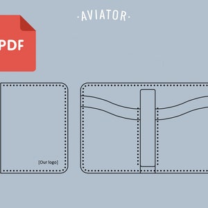 PDF Bifold Card Wallet 5 - Plantilla - Billetera Simple - Cartera de tarjetas PDF - Bi-fold Wallet - Billetera Vertical - Patrón 42