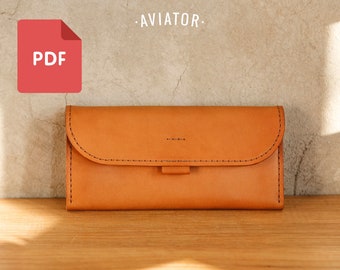 PDF Cartera Larga #2 - Plantilla - Cartera Clutch de Cuero - Cartera de Negocios - Patrón 3