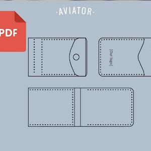 PDF Monedero Clip Para Billetes Con Monedas 4 - Plantilla - Monedero Simple - Monedero para tarjetas PDF - Monedero Bi-fold - Patrón 102
