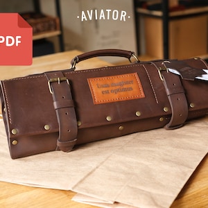 PDF Roll Сase For Knives - Template - Presente para homem - Bolsa de viagem - Bolsa para facas - Faca de chef - Padrão 19