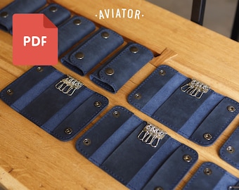 Porta llaves PDF - Plantilla - Estuche de llaves de cuero - Bolsa de llaves - Bolsa de llaves - Cubierta de llaves - Patrón 36