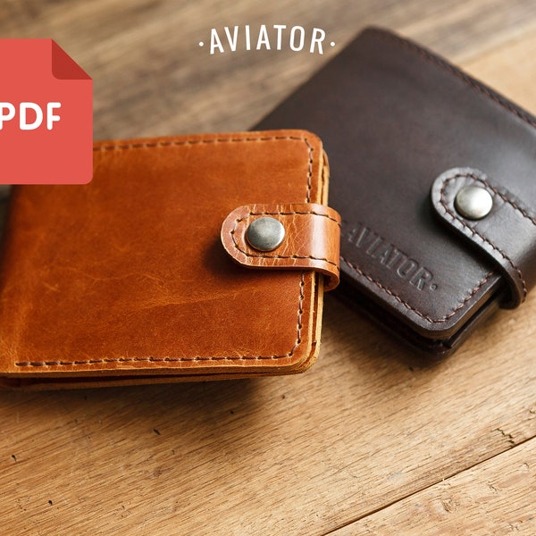 PDF Bifold Wallet With Coins 1 - Template - Simple Wallet - Card wallet PDF - Bi-fold Wallet - Pattern 6