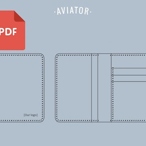 Cartera de tarjeta de documento plegable PDF - Plantilla - Cartera de viaje - Cartera de tarjeta PDF - Patrón 66
