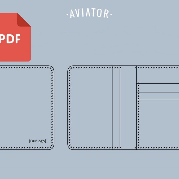 PDF Bifold Document Card Wallet - Template - Travel Wallet - Card wallet PDF - Pattern 66