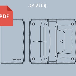 PDF Cartera Empresarial 4 - Plantilla - Cartera Larga - Cartera Clutch de Piel - Patrón 87