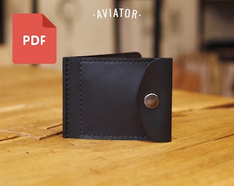 PDF Monedero Clip Para Dinero Con Monedas 2 - Plantilla - Monedero Simple - Monedero para tarjetas PDF - Monedero Bi-fold - Patrón 89