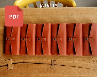 PDF Business Wallet - Plantilla - Cartera Clutch de Cuero - Cartera Larga - Patrón 25