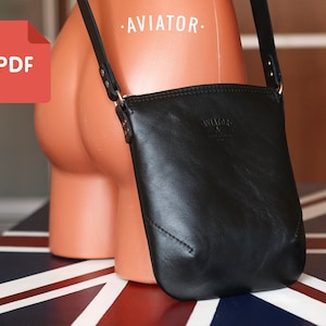 PDF Crossbody Tasche - Vorlage - Сrossbody - Gürteltasche - Bauchtasche - Hüfttasche - Umhängetasche vertikal - Schnittmuster 24