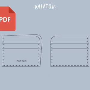 PDF Mini Tarjetero Monedero 2 - Plantilla - Monedero Simple - Monedero de tarjetas PDF - Patrón 94
