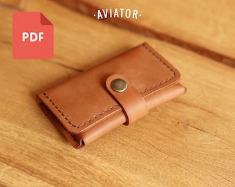 Portatarjetas PDF ¡¡¡Clásico 12 tarjetas+1!!! - Plantilla - Monedero Simple - Tarjetero PDF - Patrón 45