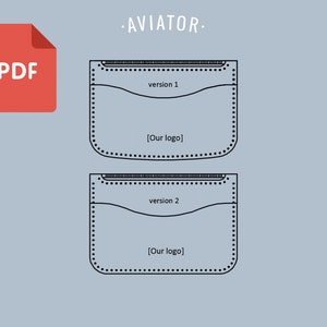 PDF Mini Cartera Con Cremallera 2 - Plantilla - Cartera Simple - Cartera Tarjeta PDF - Cartera Vertical - Patrón 90