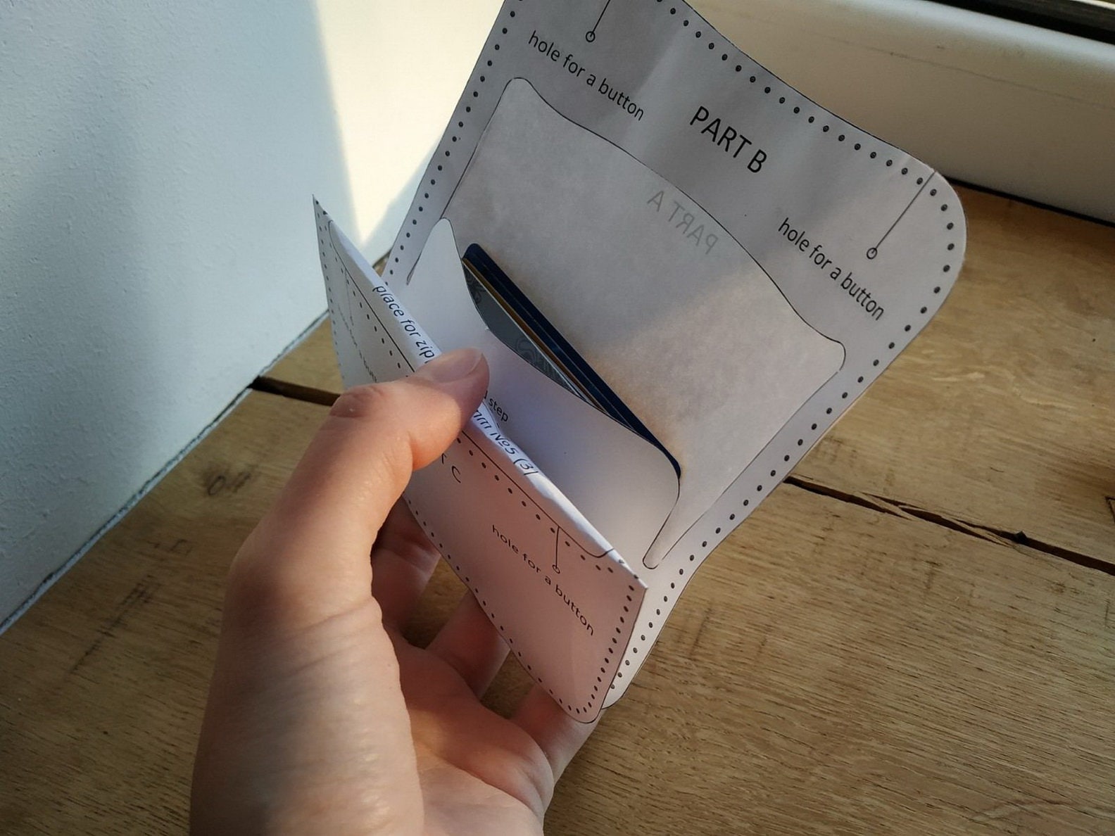 PDF Mini Wallet With Zipper - Template - Simple Wallet - Card Wallet ...