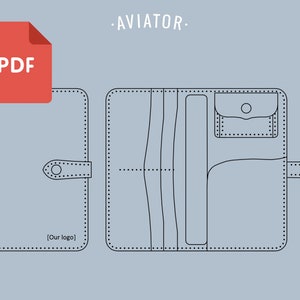 PDF Cartera Empresarial 4 - Plantilla - Cartera Clutch de Piel - Cartera Larga - Patrón 88
