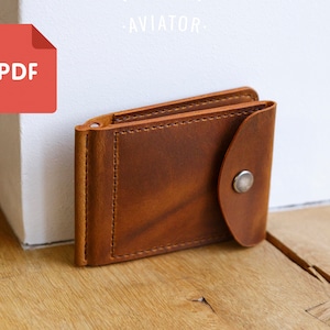 PDF Monedero Clip Para Dinero Con Monedas 3 - Plantilla - Monedero Simple - Monedero para tarjetas PDF - Monedero Bi-fold - Patrón 86