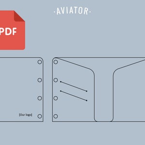 Portafoglio PDF per passaporto 1-holniten - Modello - Modello portafoglio lungo - Portafoglio da viaggio - Porta carte PDF - Modello 79