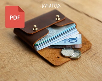 PDF Tarjetero Fácil 12 - Plantilla - Monedero Simple - Tarjetero PDF - Patrón 8