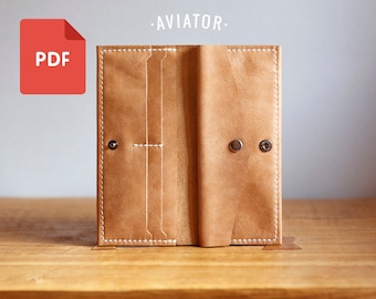 PDF Cartera Larga 5 - Plantilla - Cartera Clutch de Piel - Patrón 72