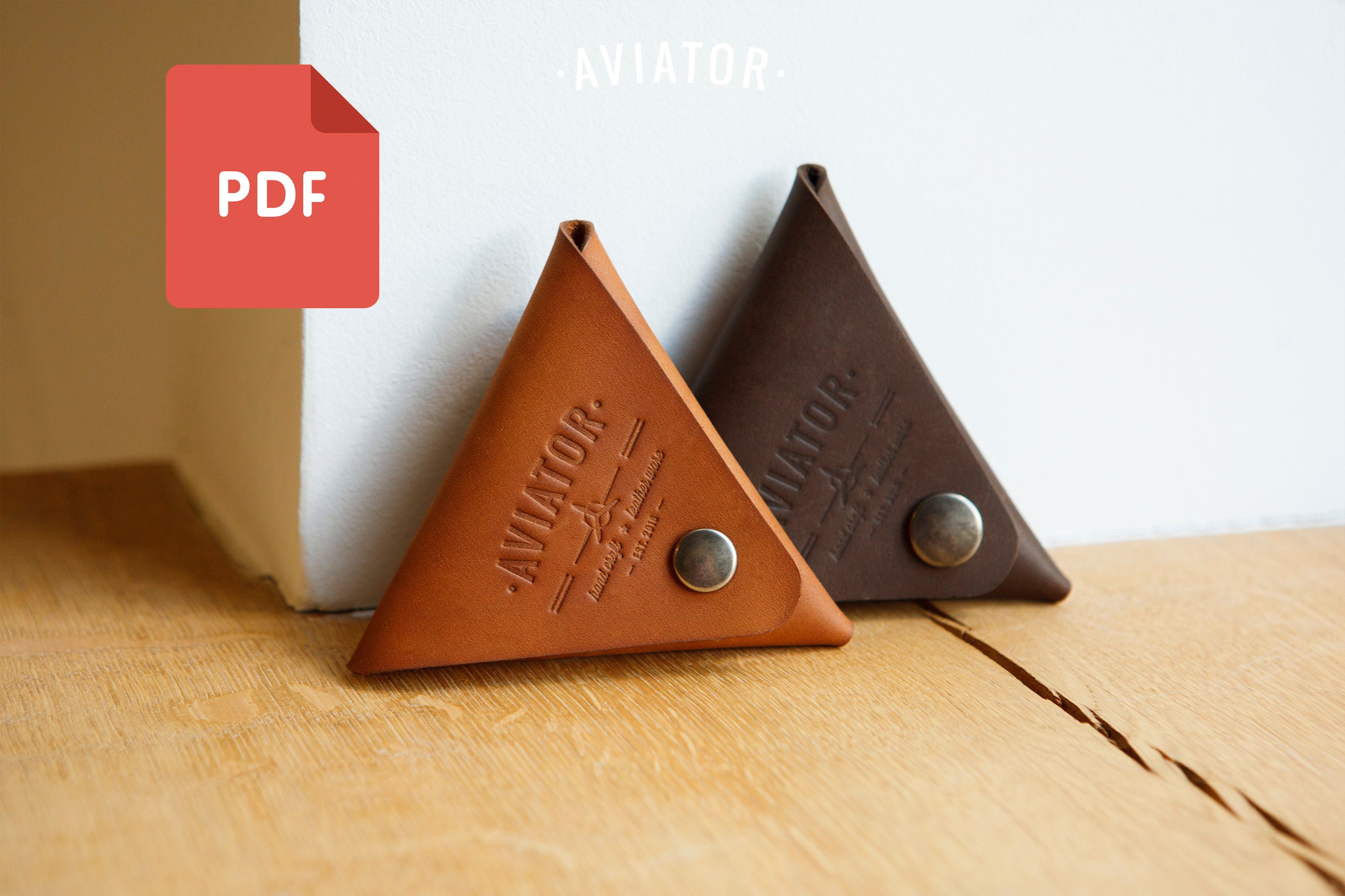 PDF Coin Purse #triangular - Template - Simple Wallet - Pocket Wallet - Pattern 14