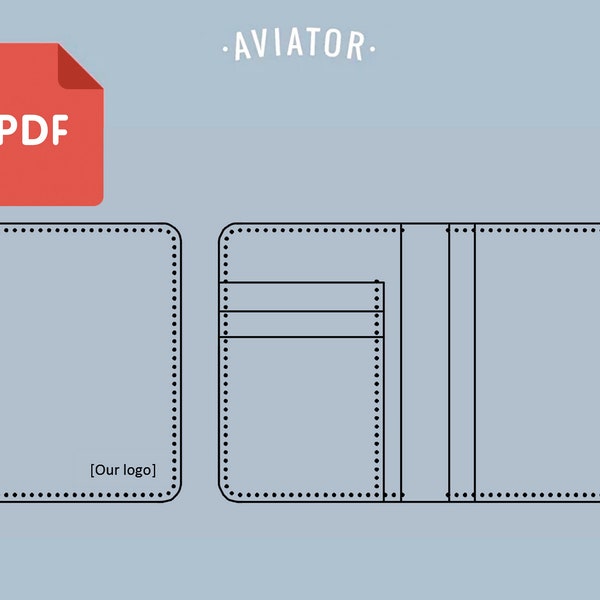 PDF Bifold Document Card Wallet 2 - Template - Travel Wallet - Card wallet PDF - Pattern 104