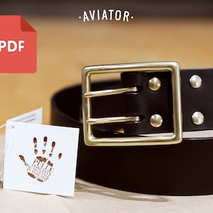 PDF Cinturón - Plantilla de extremo de cinturón Big Belt 50mm - Patrón 105