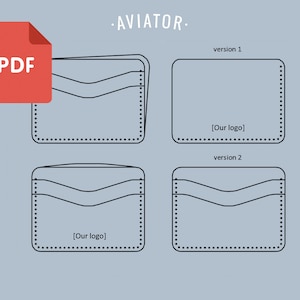 PDF Mini Tarjetero Monedero 1 - Plantilla - Monedero Simple - Monedero de tarjetas PDF - Patrón 61
