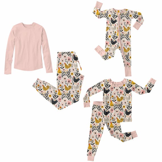 Bamboo Long Sleeve Pajama Set (Space Monkey Print) Bamboo Long Sleeve Pajama Set (Space Monkey Print)