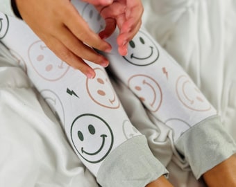 Happy Little Guy 2 Piece Set Bamboo Zippy Baby Pajamas, Baby Bamboo Baby Sleepers, Summer Bamboo Sleeper, Boho Baby Pajamas, Bamboo Pajamas