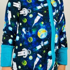 Space Bamboo Organic Boys Bamboo Baby Pajamas Eco-Friendly Bamboo Sleepwear for Babies | Soft Bamboo Baby Pajamas Space Astronaut