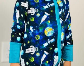 Space Bamboo Organic Boys Bamboo Baby Pajamas Eco-Friendly Bamboo Sleepwear for Babies | Soft Bamboo Baby Pajamas Space Astronaut